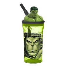 Marvel Incredible Hulk 3D Figurine Tumbler with Straw